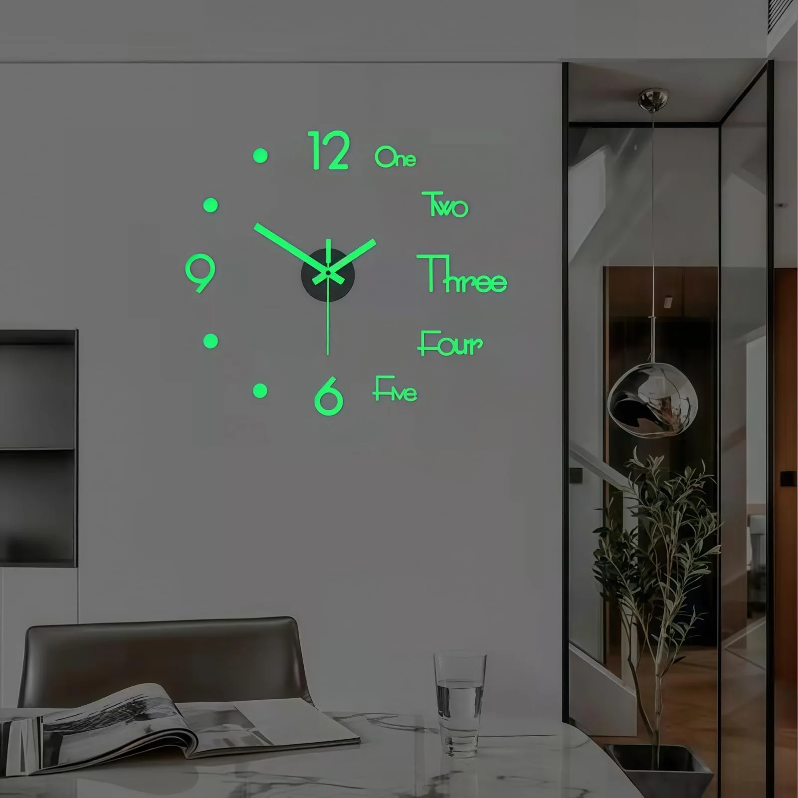 BOYISI 3D acrylic wall clock image 2