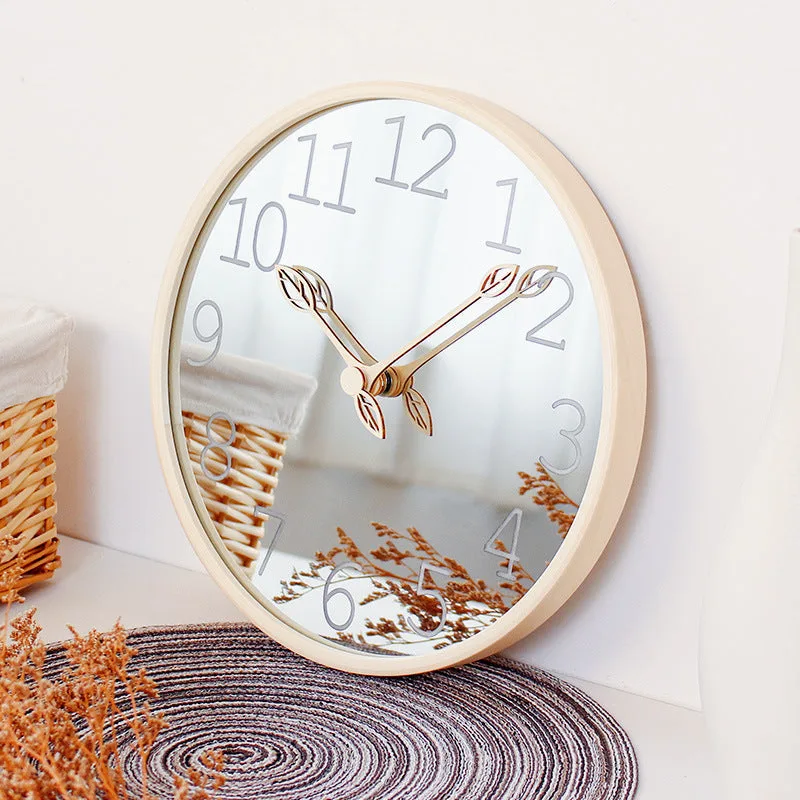 BOYISI Nordic mirror wall clock image 2