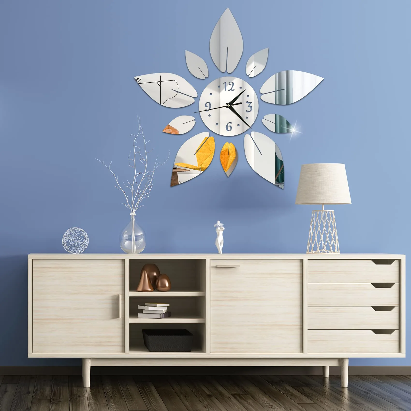 Foxtop acrylic mirror wall clock