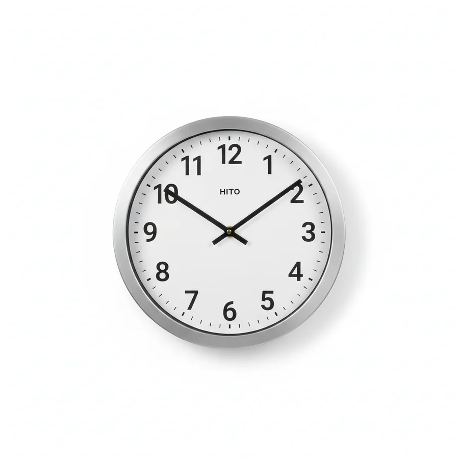Hito 10-inch silent wall clock