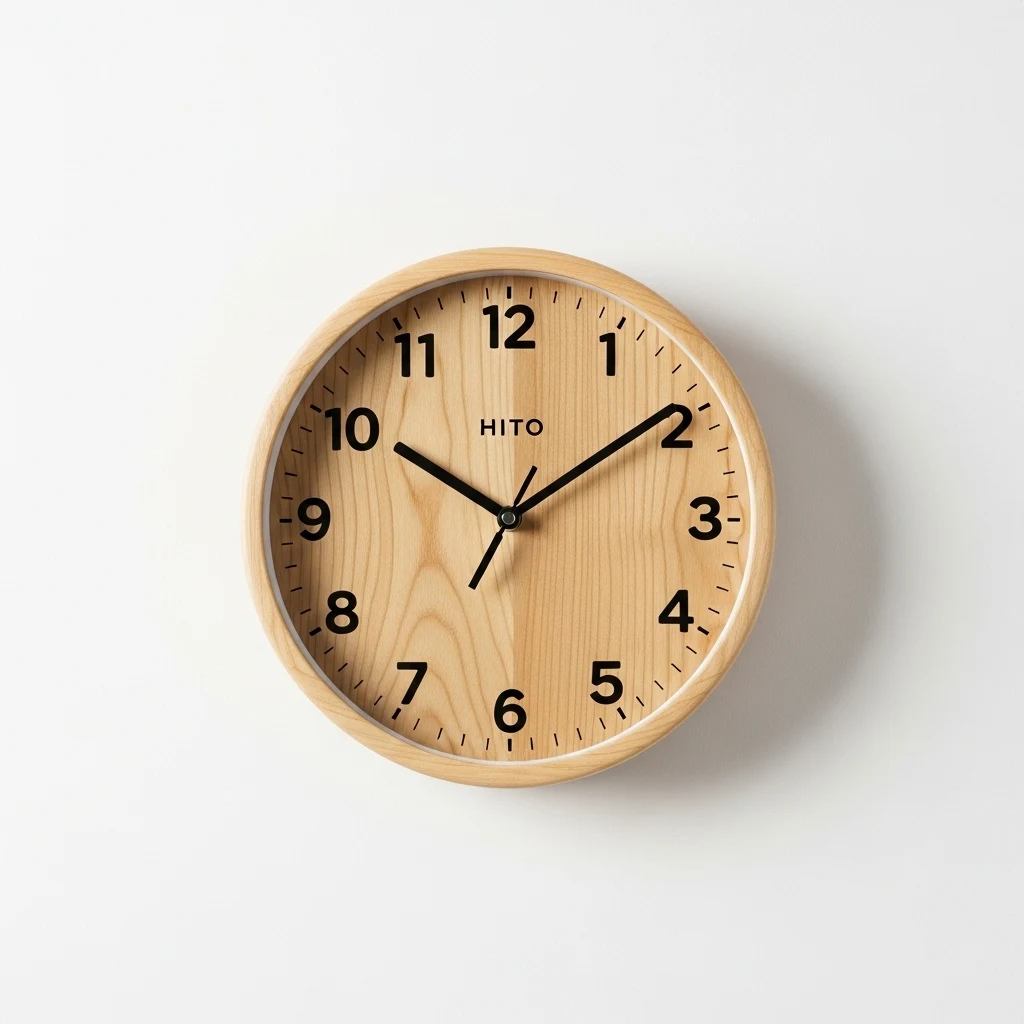 HITO 10 inch wood clock image 3