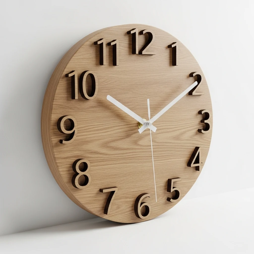 Kairos W3P wood 3D wall clock