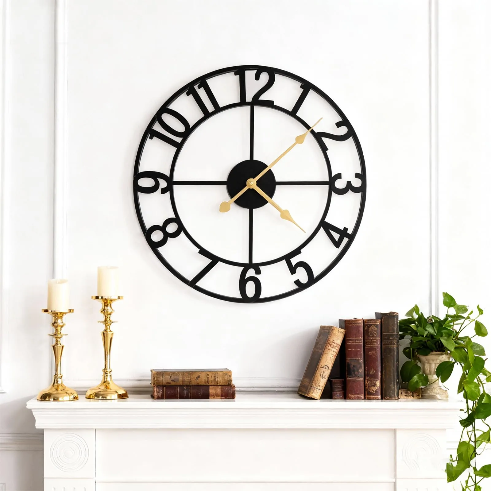 LINGWEI oversized metal wall clock image 3
