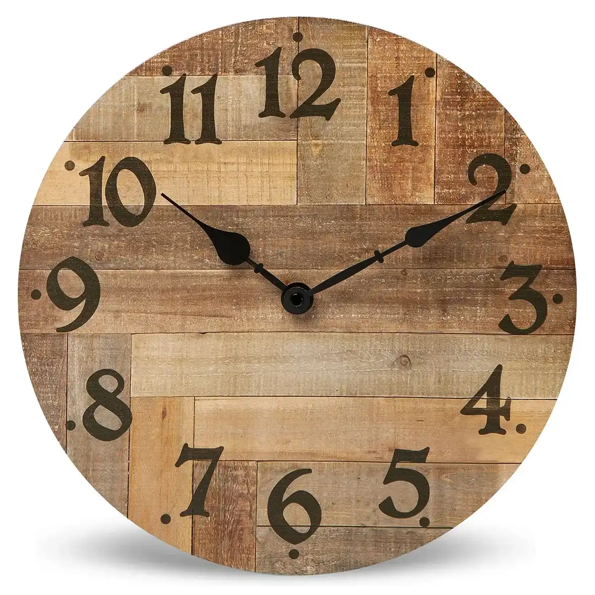 LINGWEI silent wooden wall clock image 2