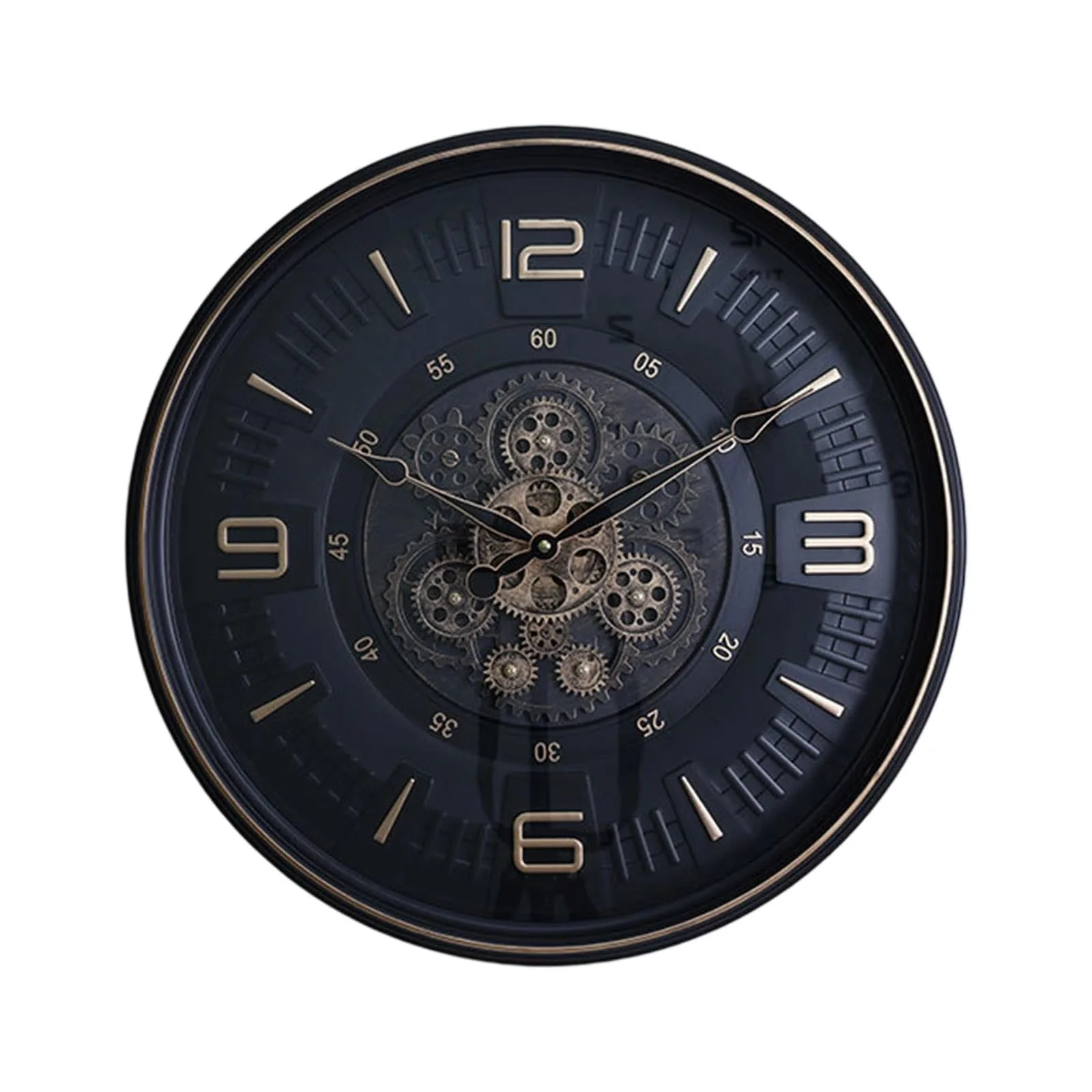 LINGWEI vintage industrial gear clock image 2