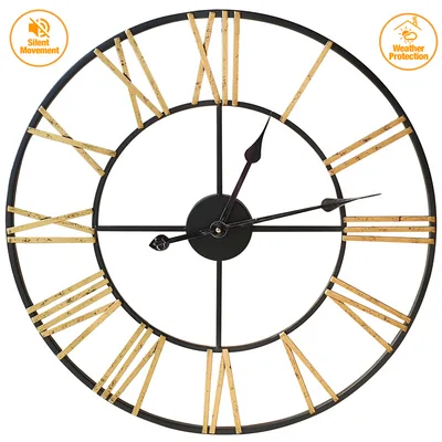 LW Collections metal skeleton clock image 2