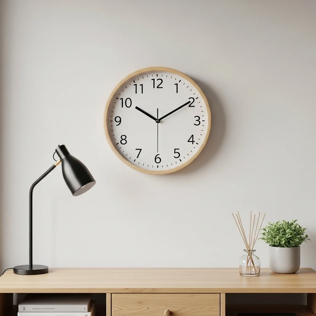 ONESEED bamboo silent wall clock image 2