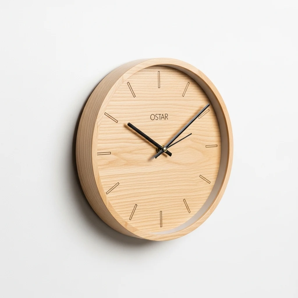 Ostar modern wooden wall clock image 2