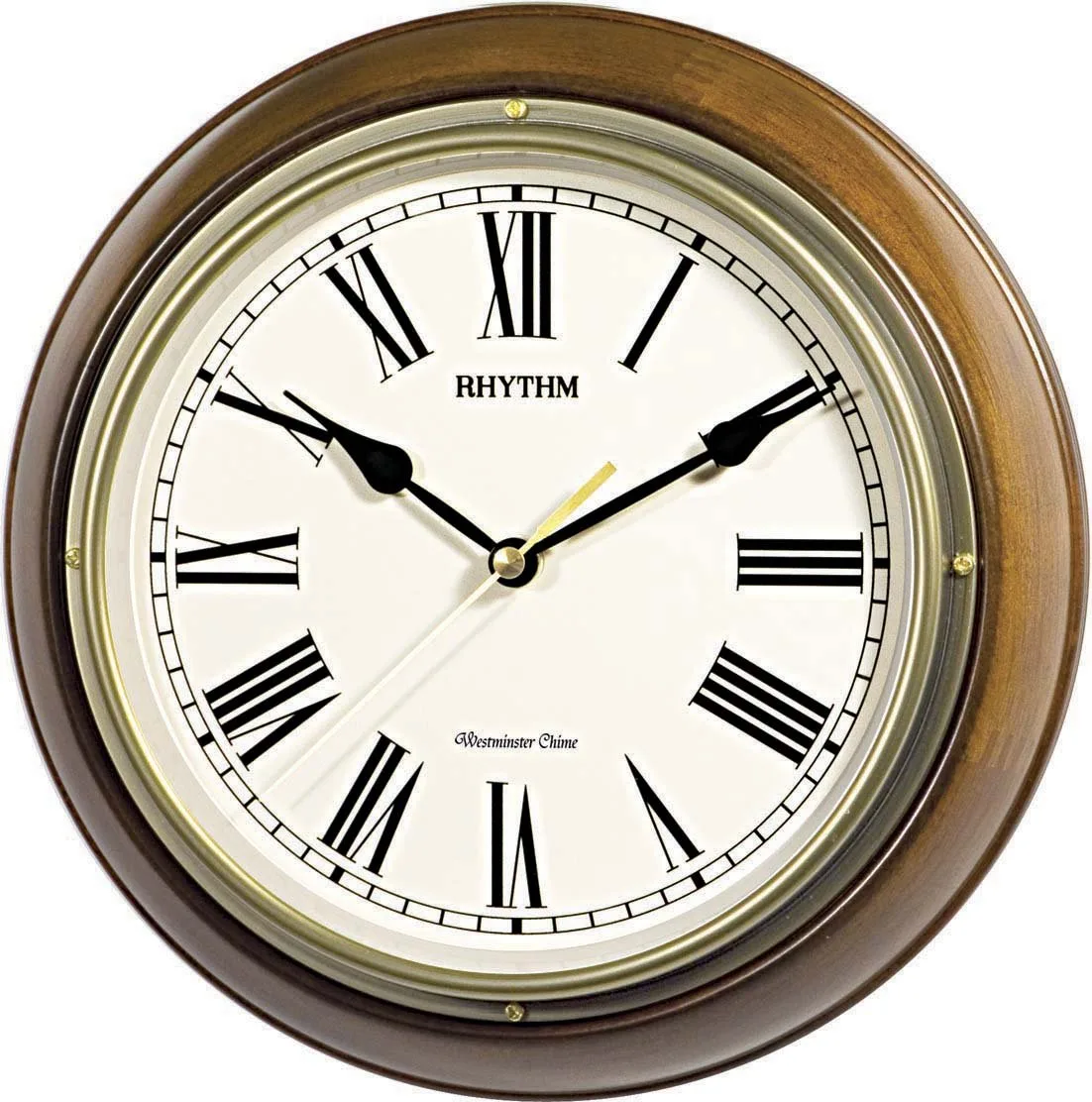 Rhythm CMG775NR18 wooden clock image 2
