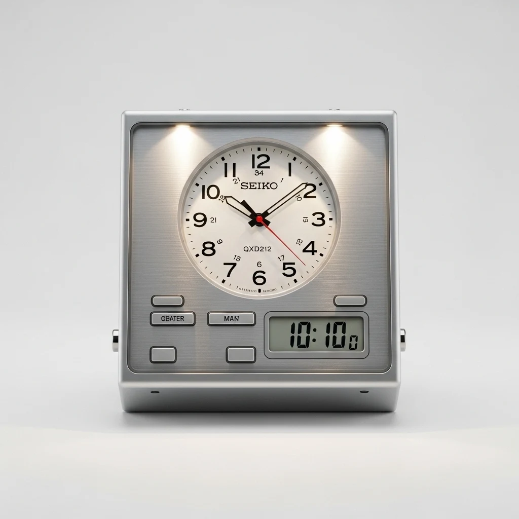 Seiko QXD212 dual display clock image 2