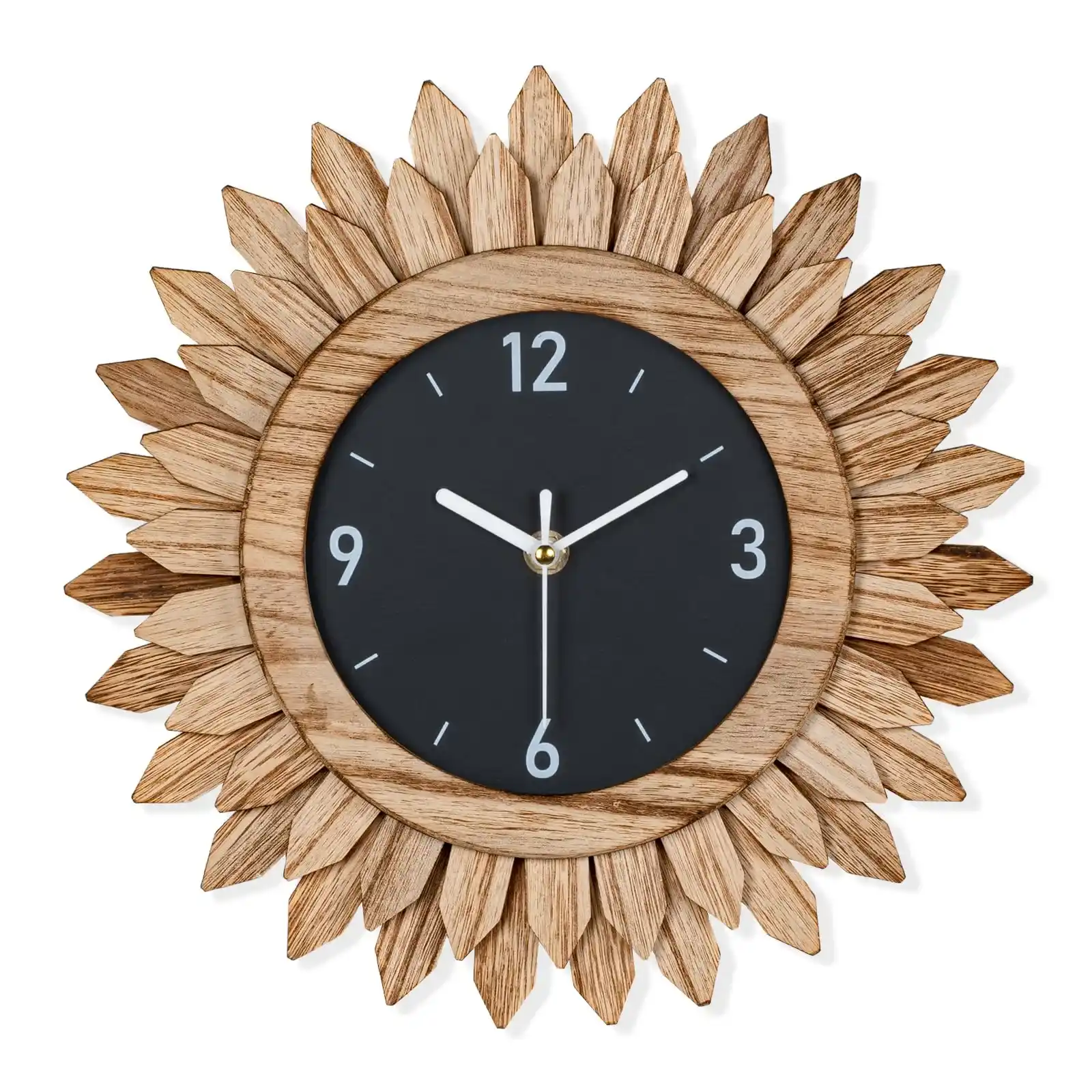 Tebida rustic wood wall clock image 3