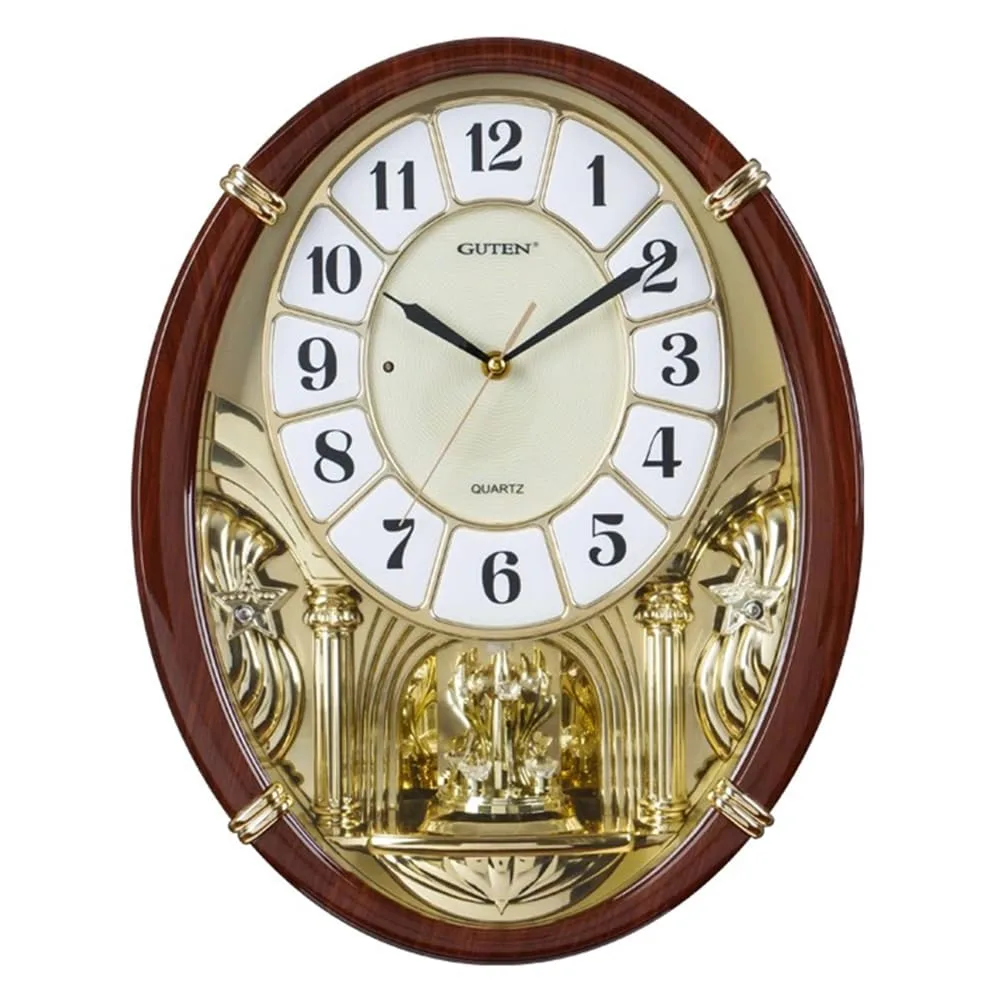 Tempus pendulum chiming wall clock