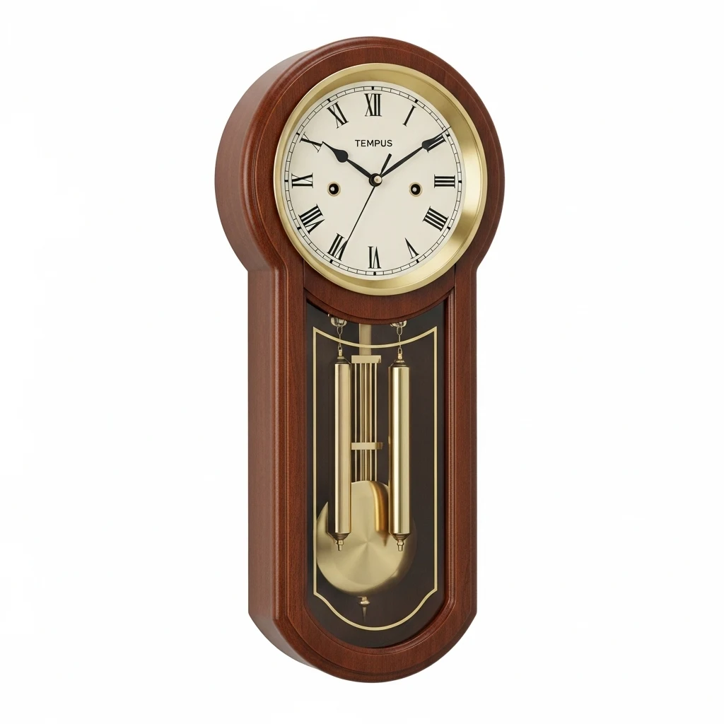 Tempus pendulum chiming wall clock image 3