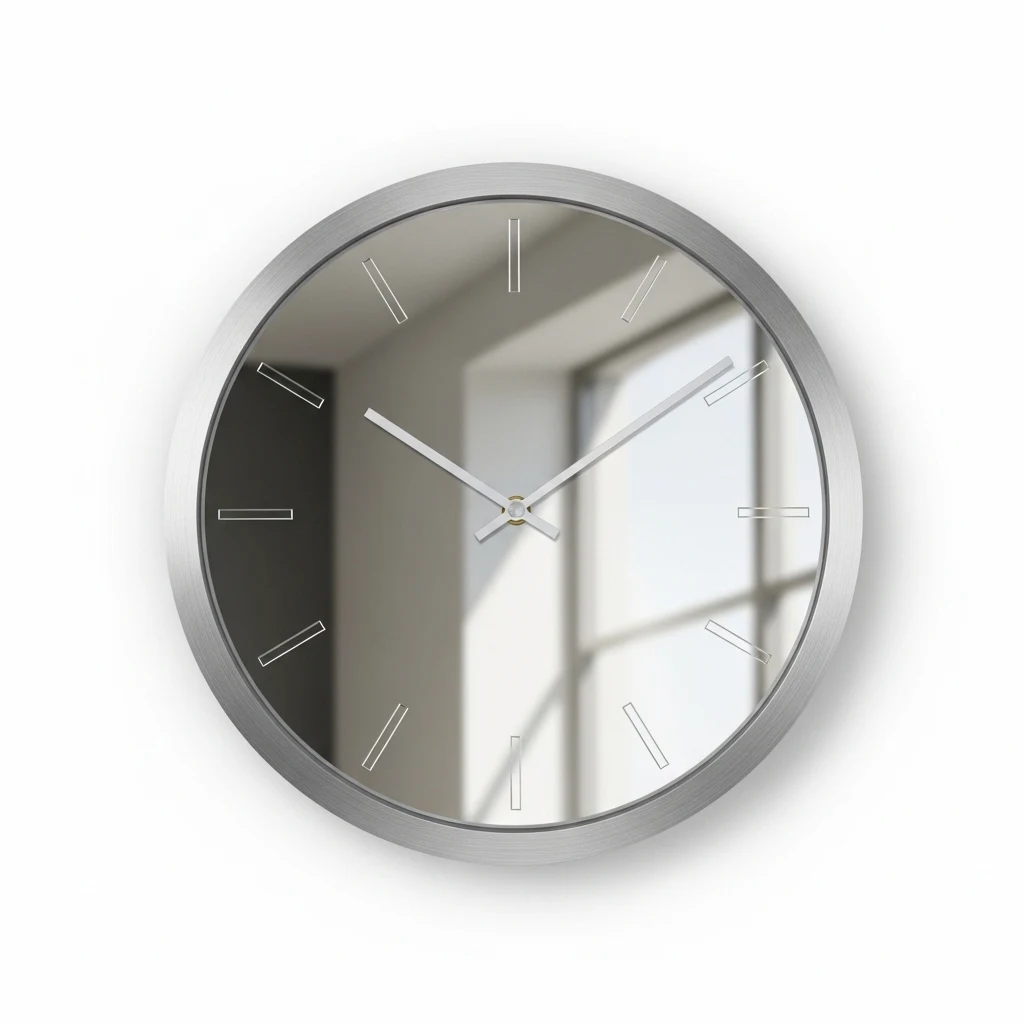 Trompe L'oeil mirror surface clock image 3