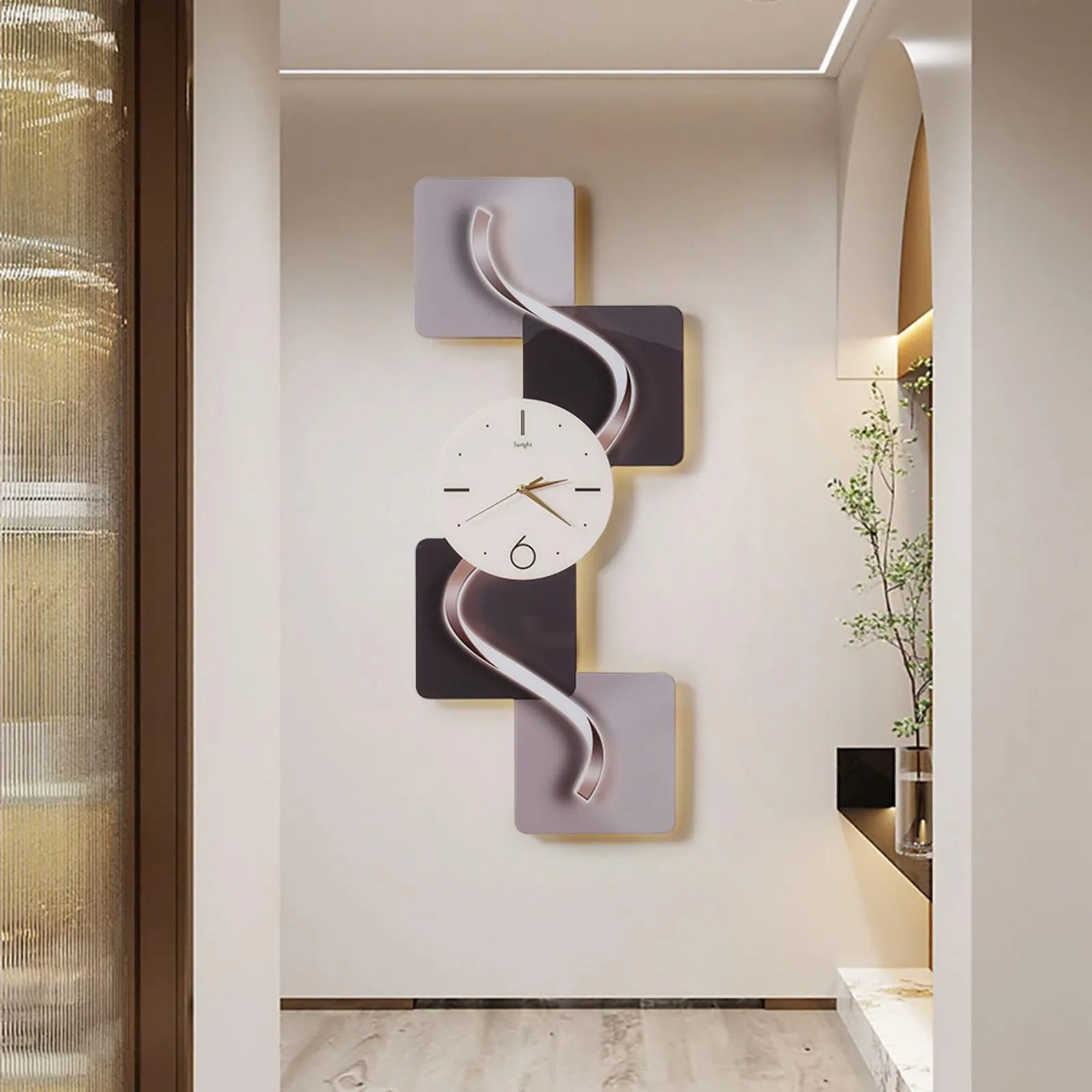 WANDIC geometric metal wall clock